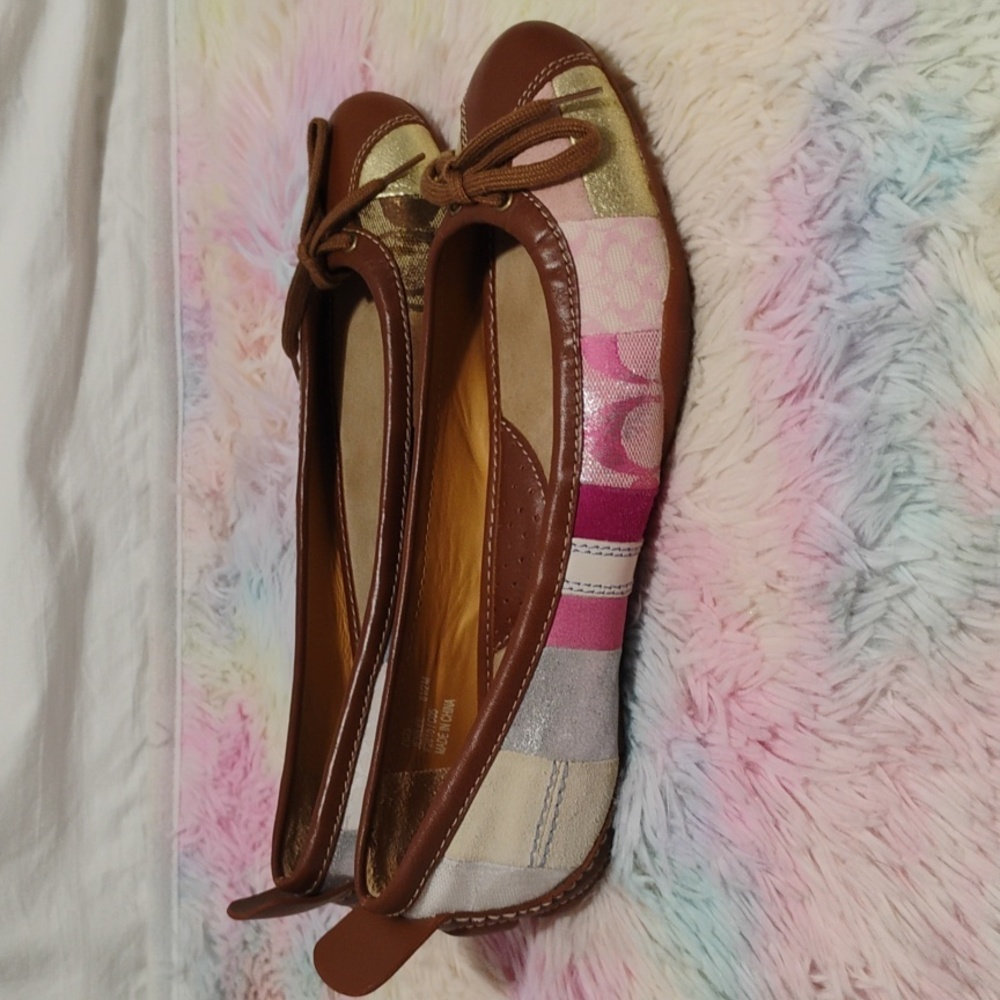 SALE! NWOT Coach Patchwork Jenilee Flats Sz.8.5 No Tags Or Box (X-100 CRATE) - Picture 6 of 16